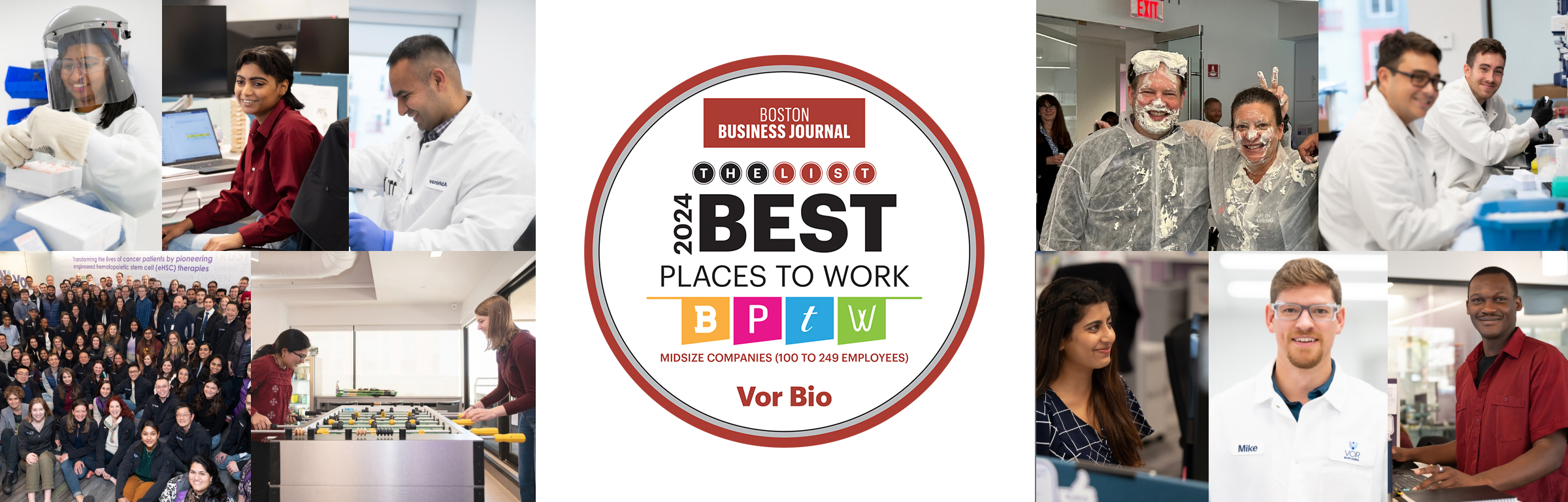 Boston Business Journal - 2024 Best Places To Work - Vor Bio